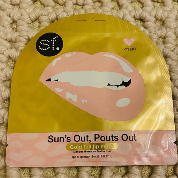SFGlow Sun's Out Pouts Out Gold Foil Lip Mask 1 Sheet - Picture 4 of 5